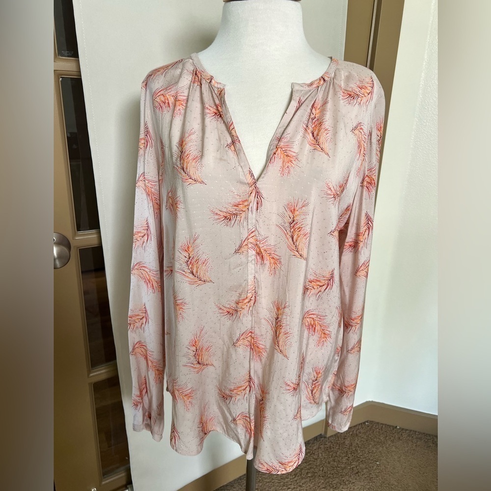 Hinge Womens 1 Long Sleeve‎ Blouse
